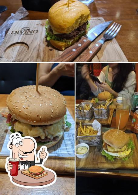 Peça um hambúrguer no Divino Gourmet Burger