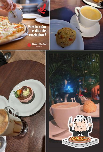 Escolha pizza no Villa Baldo