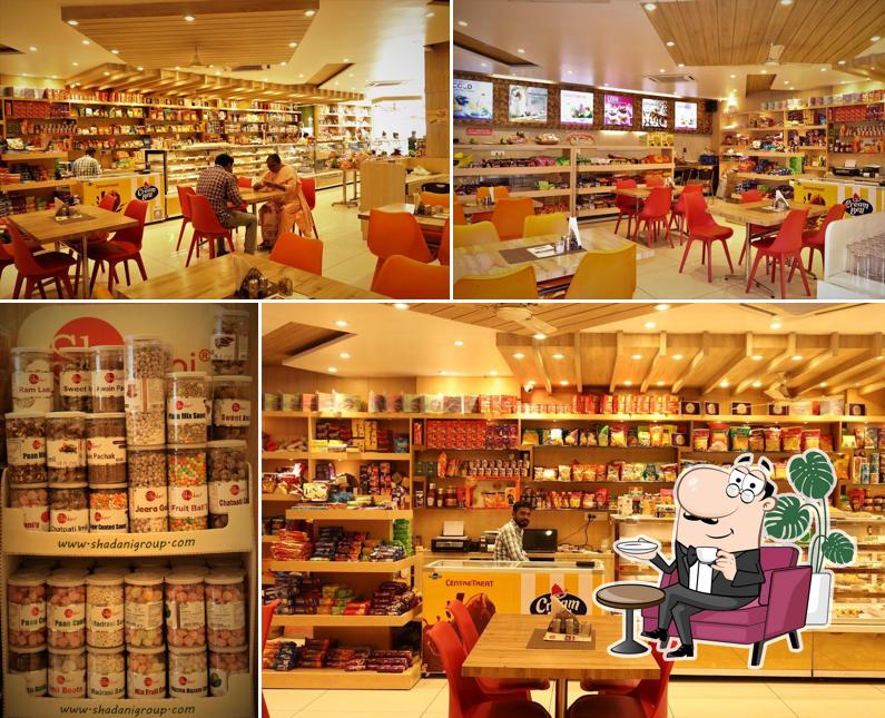 The interior of Roopam Bakers & Sweets