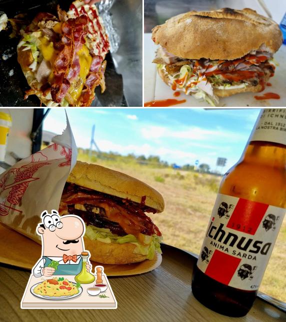 Panino con maiale stirato al The Lab paninoteca, PORCHETTA DI ARICCIA BEVANDE