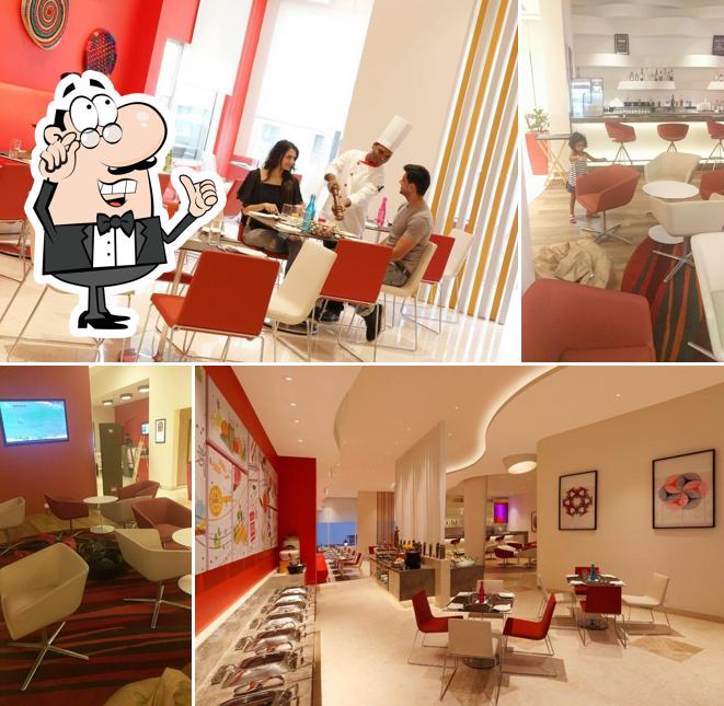 Take a seat at one of the tables at Spice It