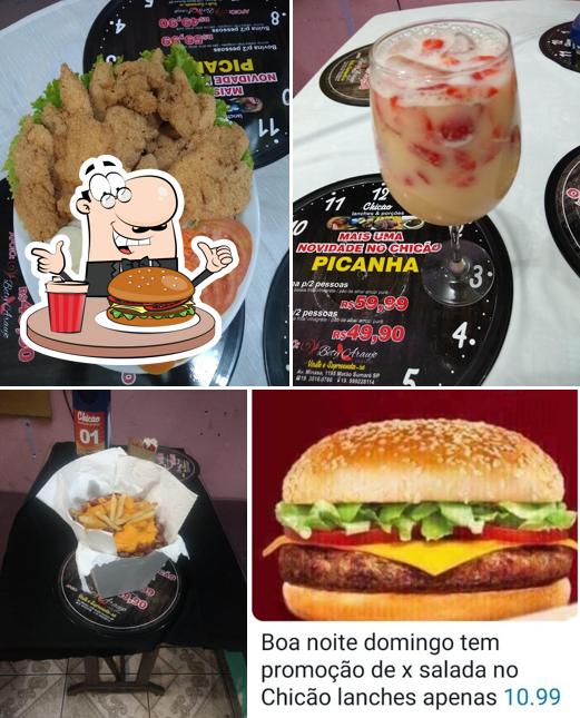 Hambúrguer em Chicão Lanches&porções