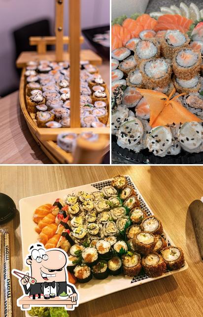 Prove diversas opções de sushi