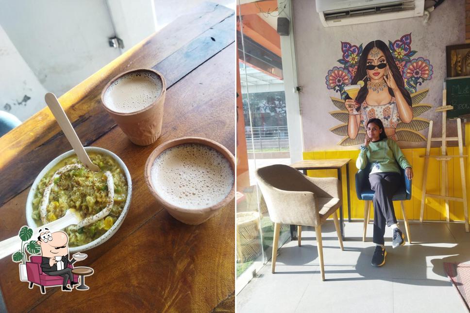 Take a seat at one of the tables at Desi Urban Chai, Ambala City