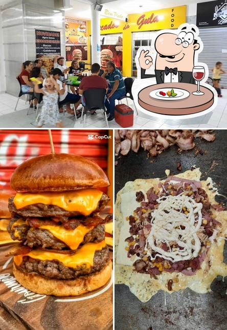 Entre diversos coisas, comida e interior podem ser encontrados no Lanches Pecados da Gula food