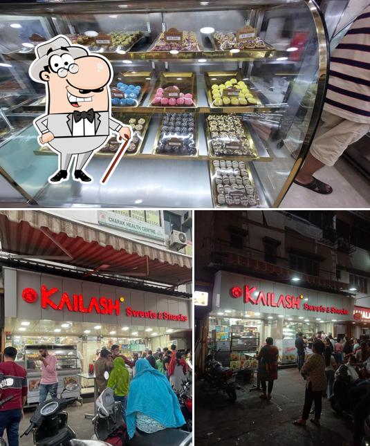 Take a look at the image depicting exterior and interior at Kailash Sweets & Snacks