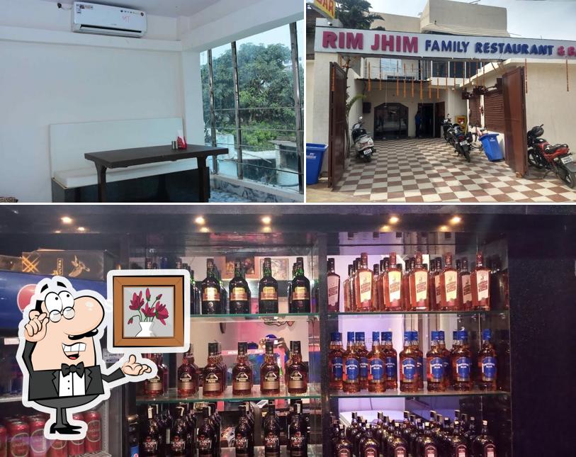 Among different things one can find interior and exterior at RIMJHIM FAMILY RESTAURANT &BAR