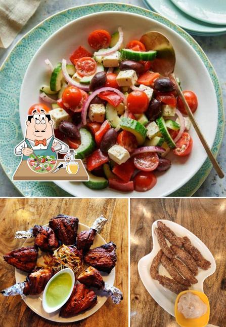 Greek salad at Mint Magic Cafe