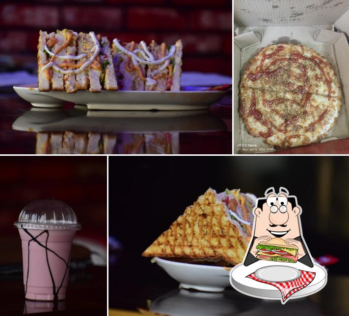 Club sandwich at UP 75 Pizza Cafe, Saifai