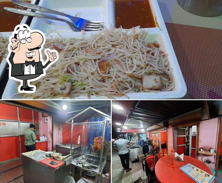 This is the image depicting interior and food at VIVEK MULTI CHINESE RESTAURANT