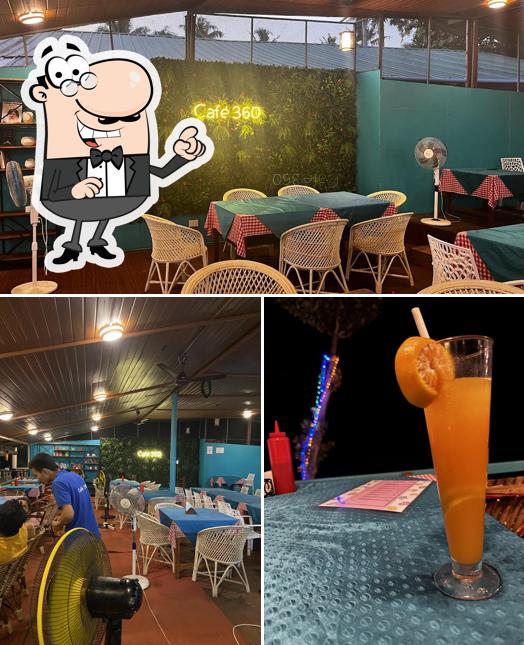 Take a seat at one of the tables at Café 360