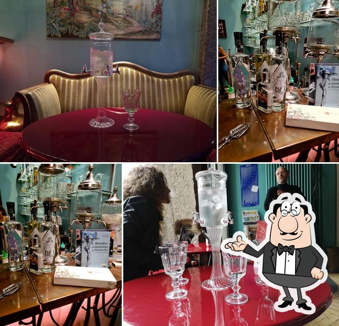 Dai un'occhiata agli interni di Absinthe Bar Die grüne Fee