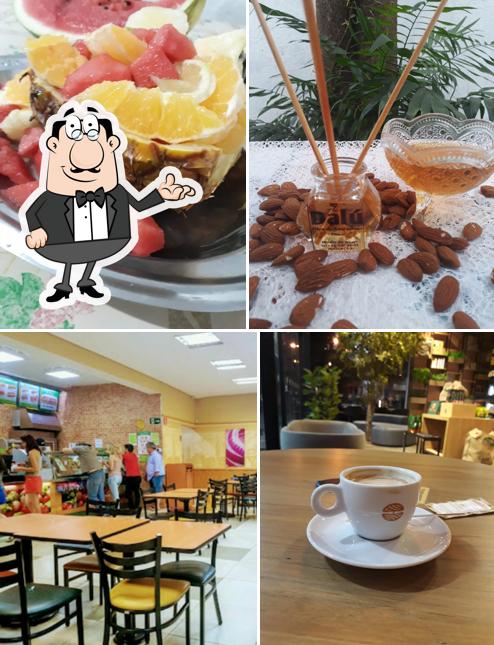 Esta é a imagem mostrando interior e comida no Subway