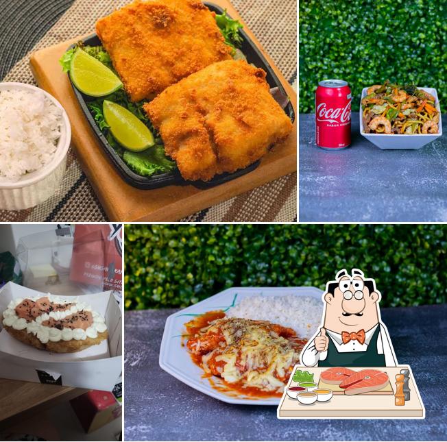 Peixe e fritas em Sushi Yokama