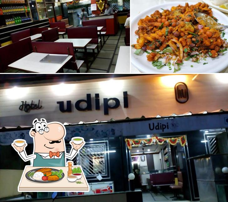 The picture of food and interior at UDIPI HOTEL