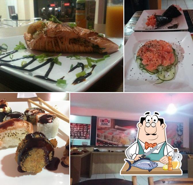 Salmão grelhado em Uramaki Temakeria & Sushibar