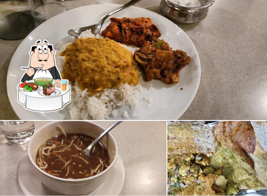 Hot and sour soup at Truptee Veg Restaurant