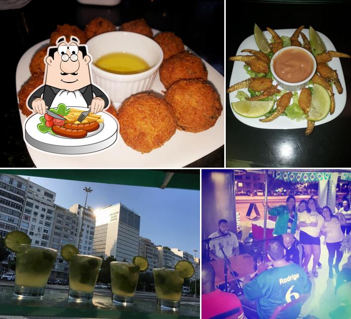 Confira a ilustração ilustrando comida e exterior no Quiosque Resenhando