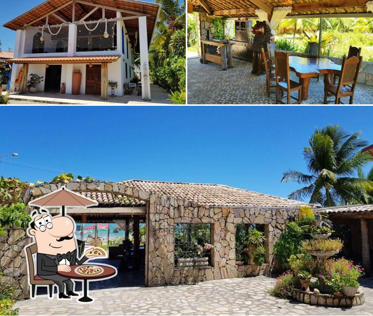 A foto do Luna Bar’s exterior e mesa de jantar