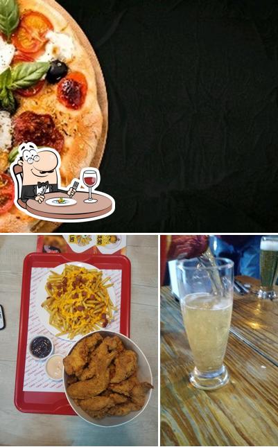 A ilustração da comida e bebida a Delivery Mania