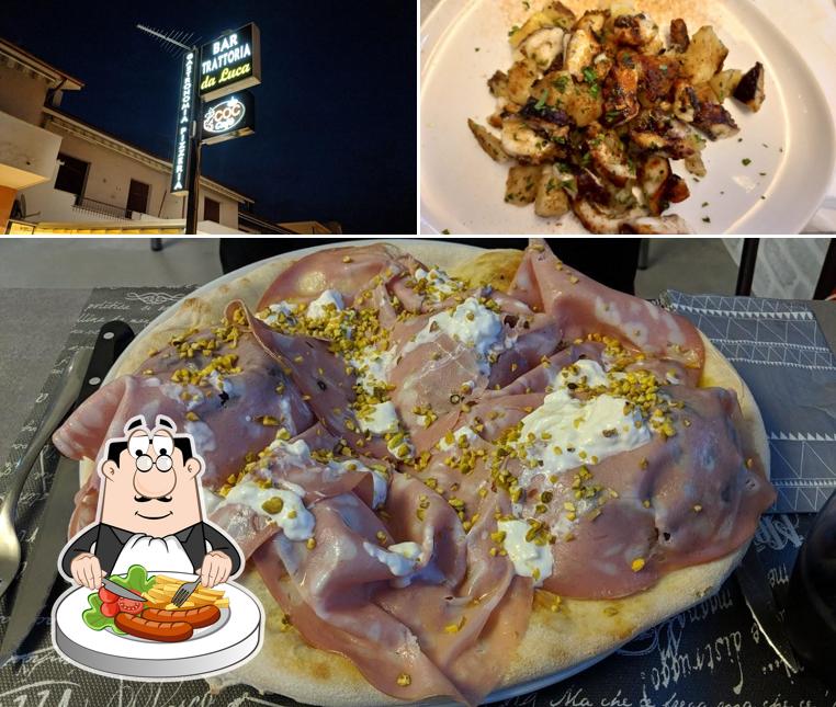 Questa è la foto che raffigura la cibo e esterno di Pizzeria ristorante Da Luca numana