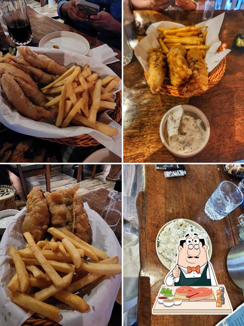 Fish and chips at P2's Chippy & Pub