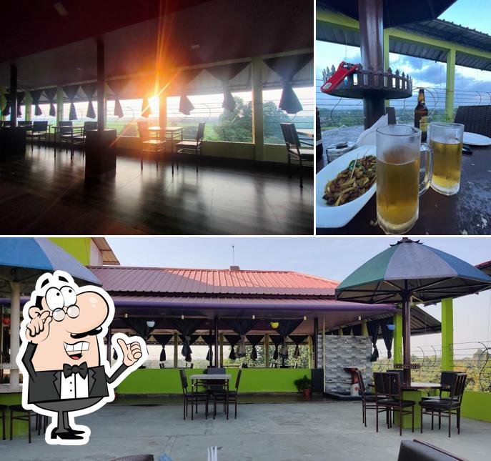 The restaurant's interior and beverage