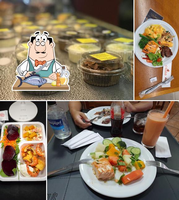 Salmão grelhado em Colombu's Restaurante