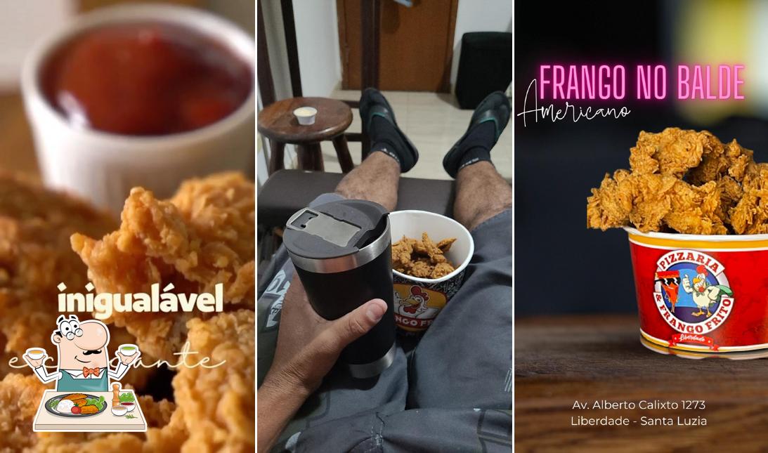 Batatas fritas em Frango no Balde e Pizza Liberdade