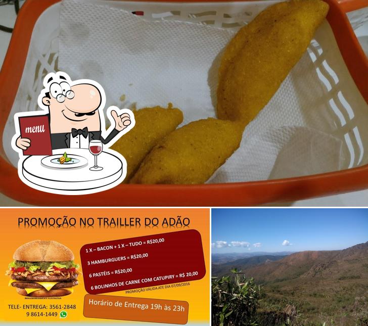 Dê uma olhada a foto ilustrando comida e exterior no Trailler Do Adão