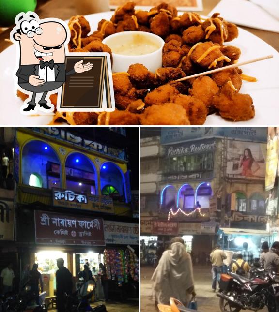 The image of Ruchika Restaurant’s exterior and food