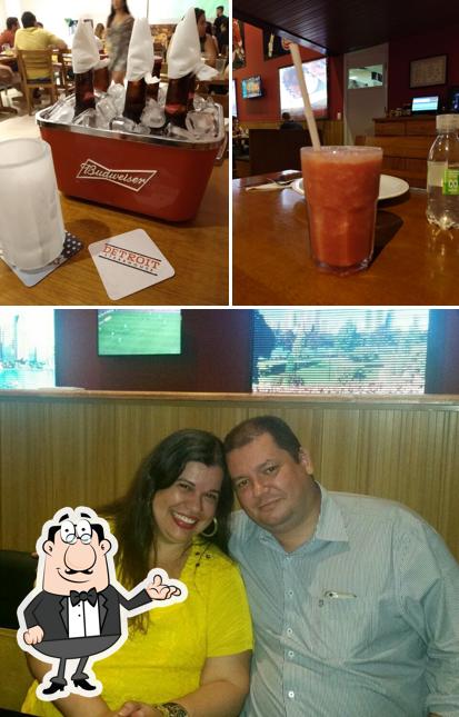 O interior do Restaurante Detroit Steakhouse