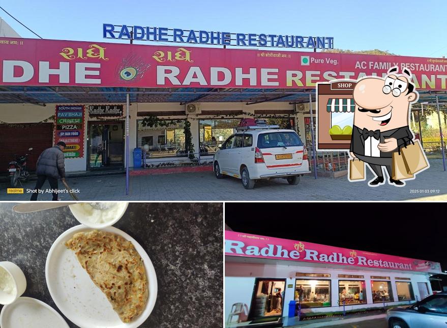 The restaurant's exterior and food