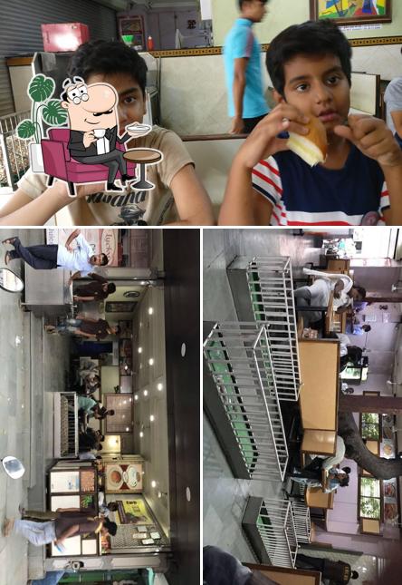 The interior of Lucky Restaurant