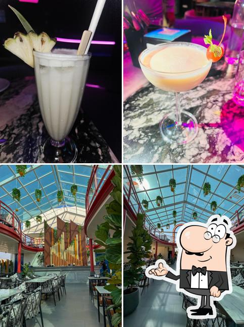 This is the photo showing interior and drink at TOCA Brigade and Terrace