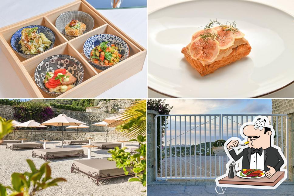 La cibo e esterno del ristorante