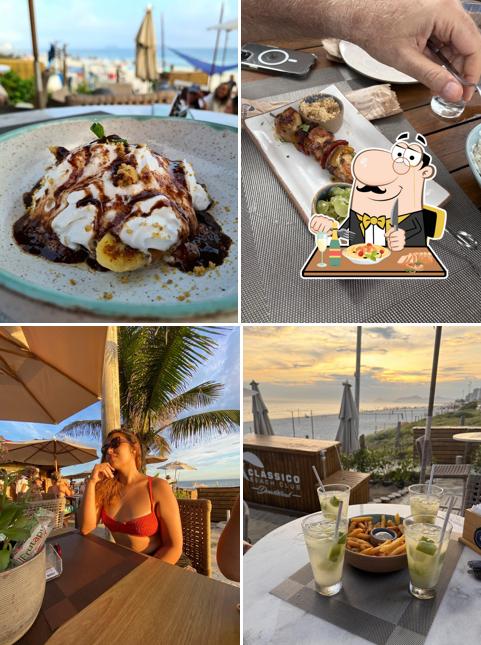 Esta é a imagem apresentando comida e interior no Clássico Beach Club - DownWind
