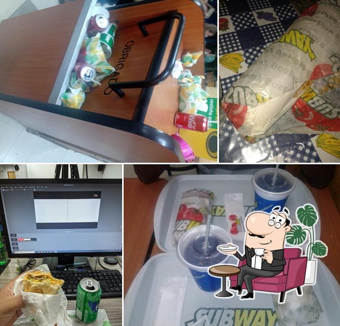 O interior do Subway