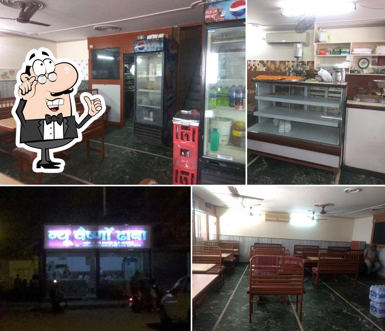 The interior of New Vaishno Sweets and Dhaba