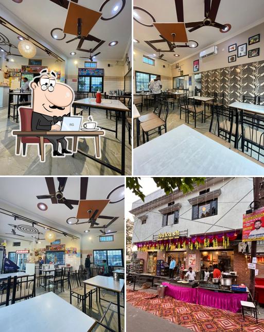 The interior of Aakash Cafe & Restaurant (Breakfast,Lunch,Dinner)