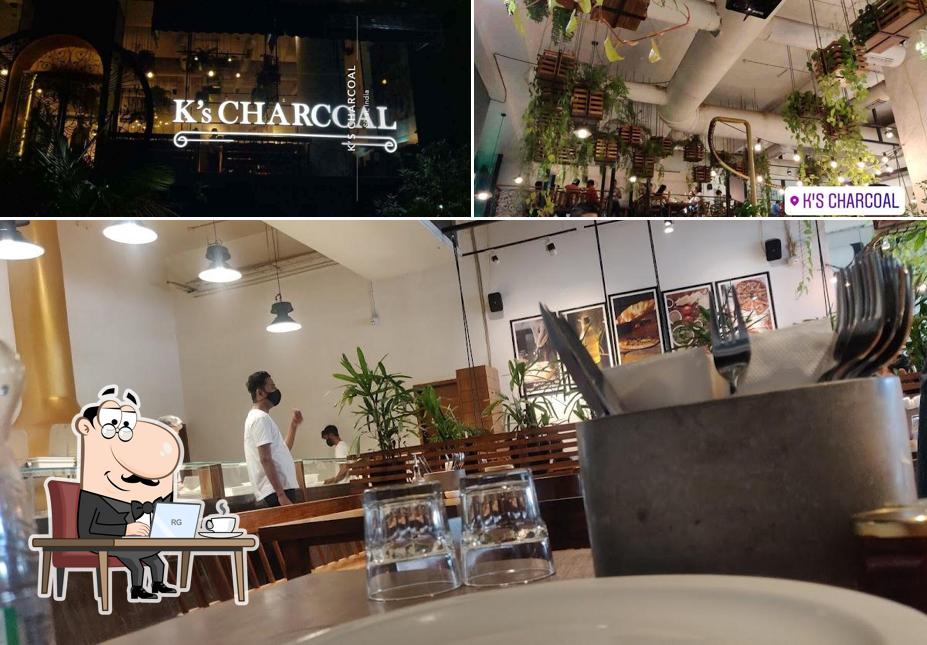 Take a seat at one of the tables at K's Charcoal