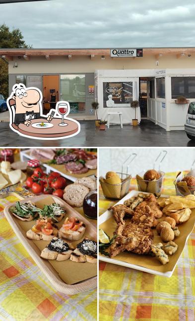 Trattoria Bar Quattro Chiacchiere si caratterizza per la cibo e esterno