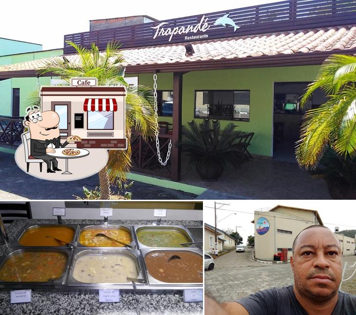 Entre diversos coisas, exterior e comida podem ser encontrados no RESTAURANTE TRAPANDÉ