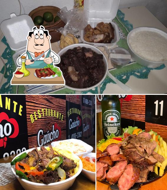 Escolha pratos de carne no Restaurante O Gauchão