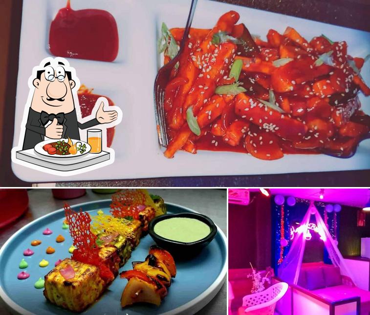 Among different things one can find food and interior at 6 Flags Pool Cafe