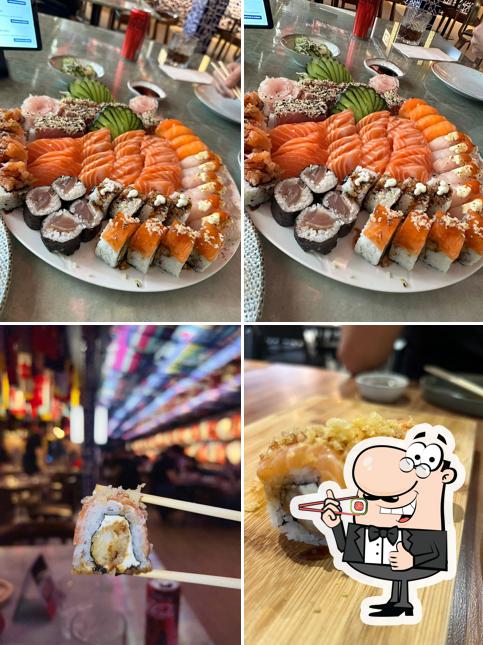 Peça diferentes opções de sushi