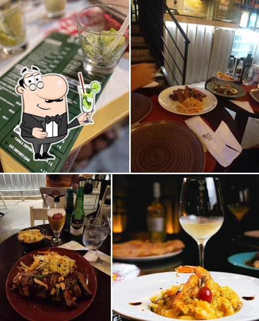 Desfrute de um drinque no Café Santo