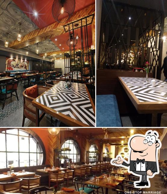 The interior of CIBO Multi Cuisine Family Restaurant and Sports Bar