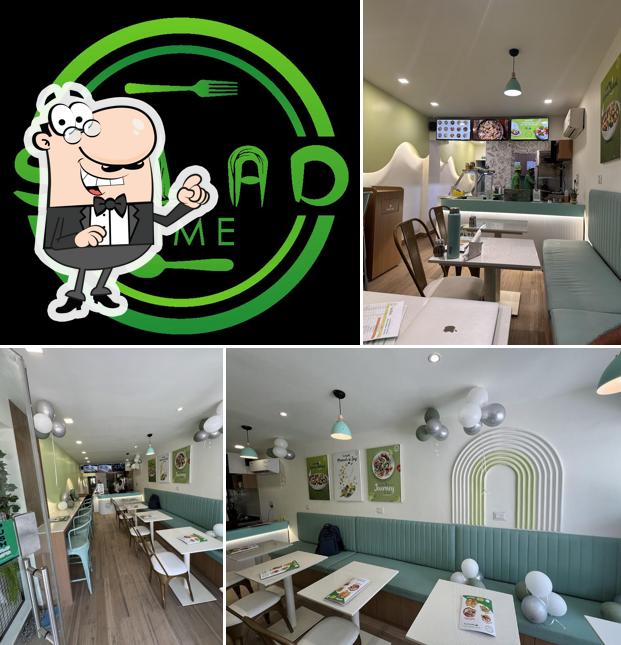 The interior of Salad Time - Healthy Food Cafe for Fresh Salads, Wraps and Cold Press Juices (Vegan Options Available)