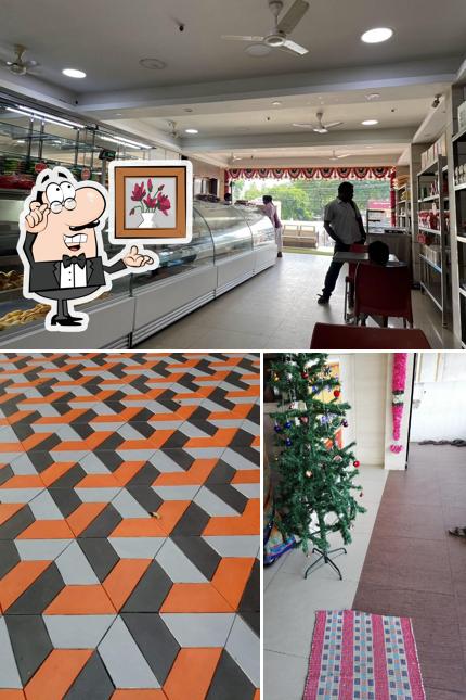 The interior of BG Naidu Sweets Shop Tolgate Trichy